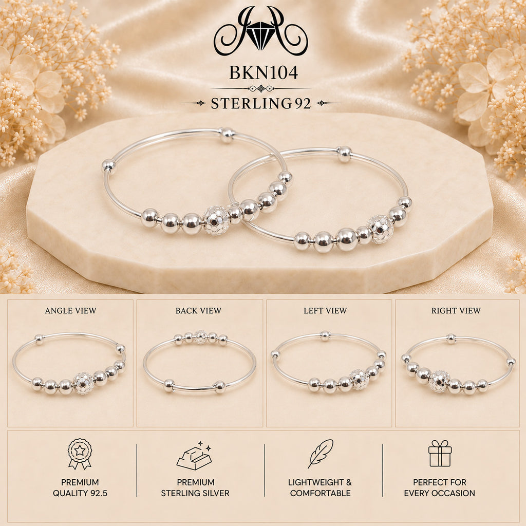 BKN104 92.5 Sterling Silver Bacha Kangan collage