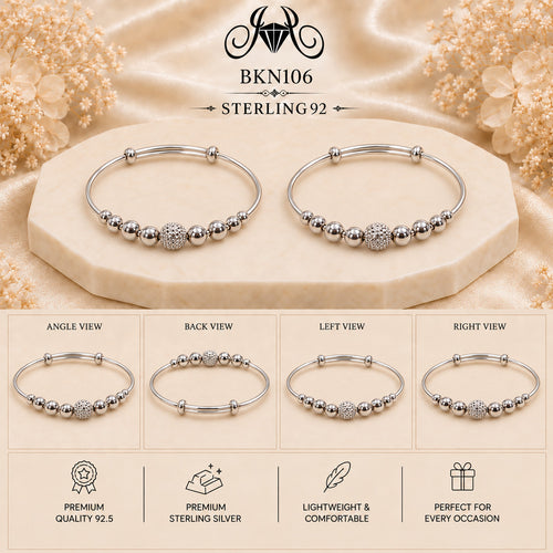 BKN106 92.5 Sterling Silver Bacha Kangan collage