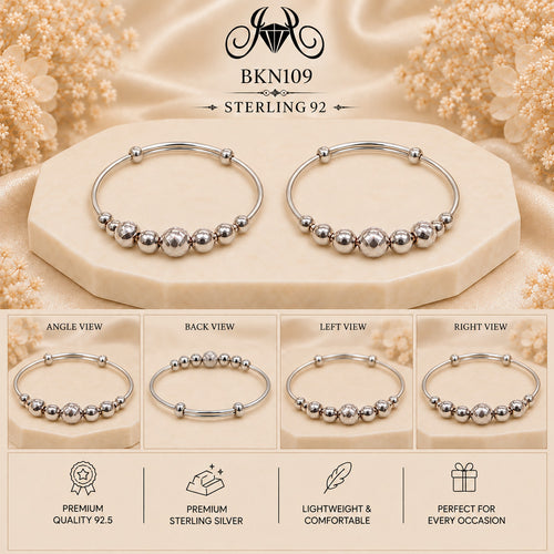 BKN109 92.5 Sterling Silver Bacha Kangan collage