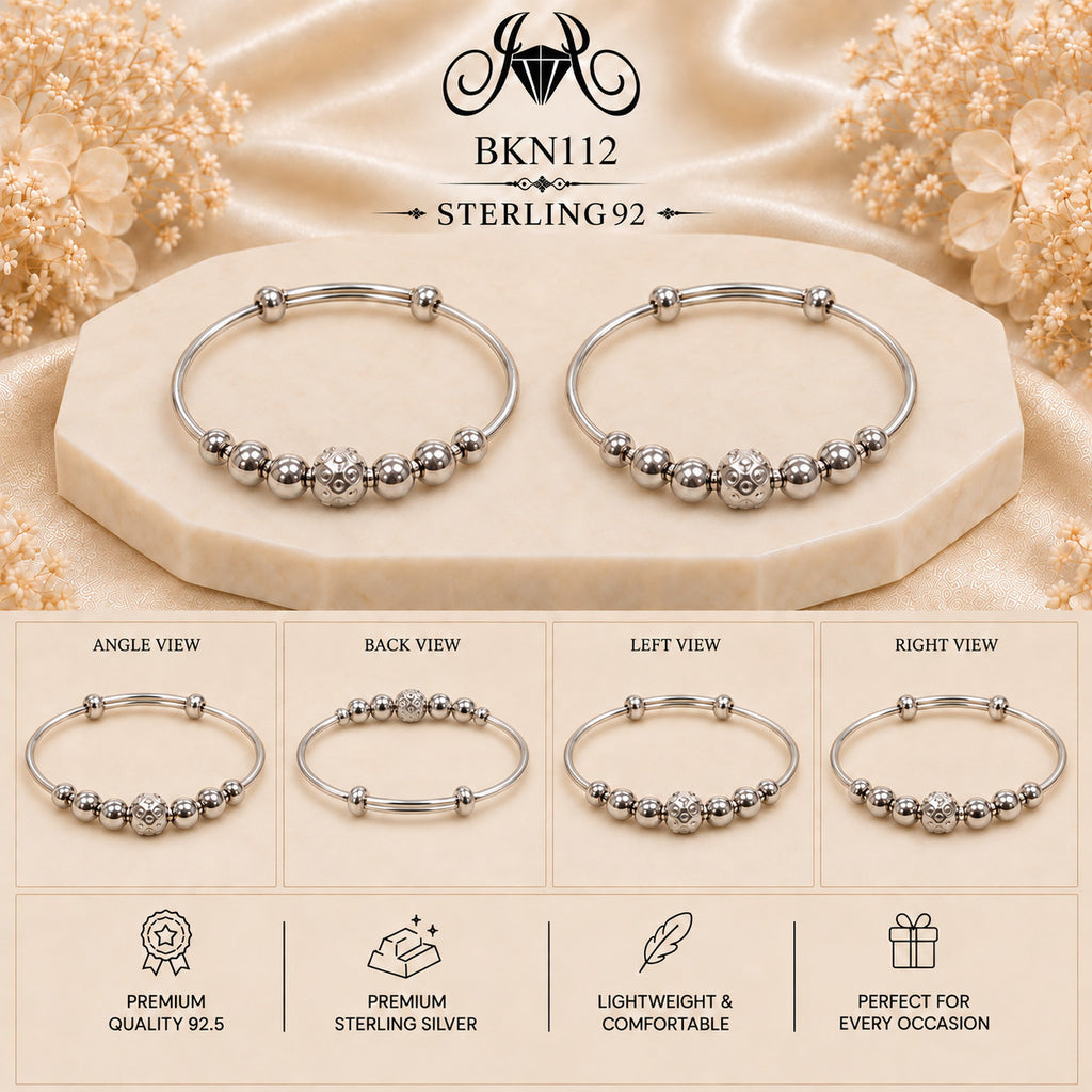 BKN112 92.5 Sterling Silver Bacha Kangan collage