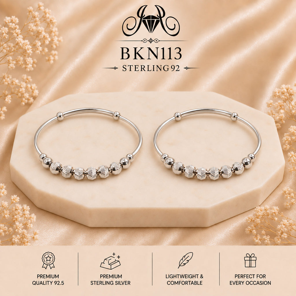BKN113 92.5 Sterling Silver Bacha Kangan portrait