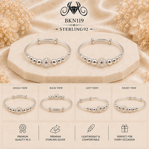BKN119 92.5 Sterling Silver Bacha Kangan collage