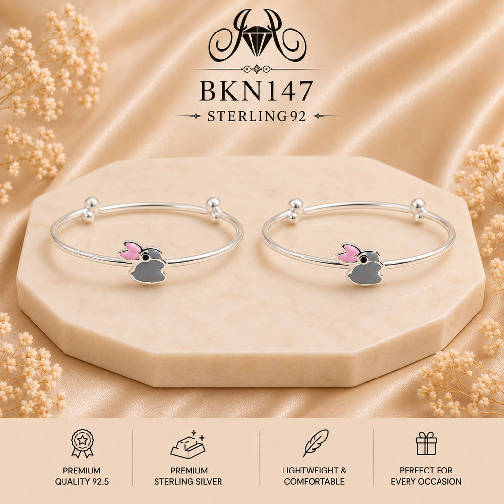 BKN147 92.5 Sterling Silver Bacha Kangan portrait