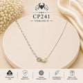 925 Sterling Silver Pearl & Knot Link Chain