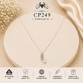 925 Sterling Silver Leaf & Teardrop Pendant Chain