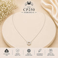 925 Sterling Silver Crystal Sunflower Pendant Chain