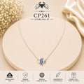 925 Sterling Silver Blue Enamel Angelfish Pendant Chain
