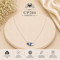 925 Sterling Silver Blue Fish Pendant Chain