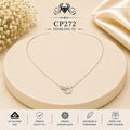 925 Sterling Silver Interlocking Rings Pendant Chain