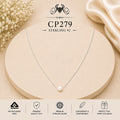 925 Sterling Silver Pearl Solitaire Chain
