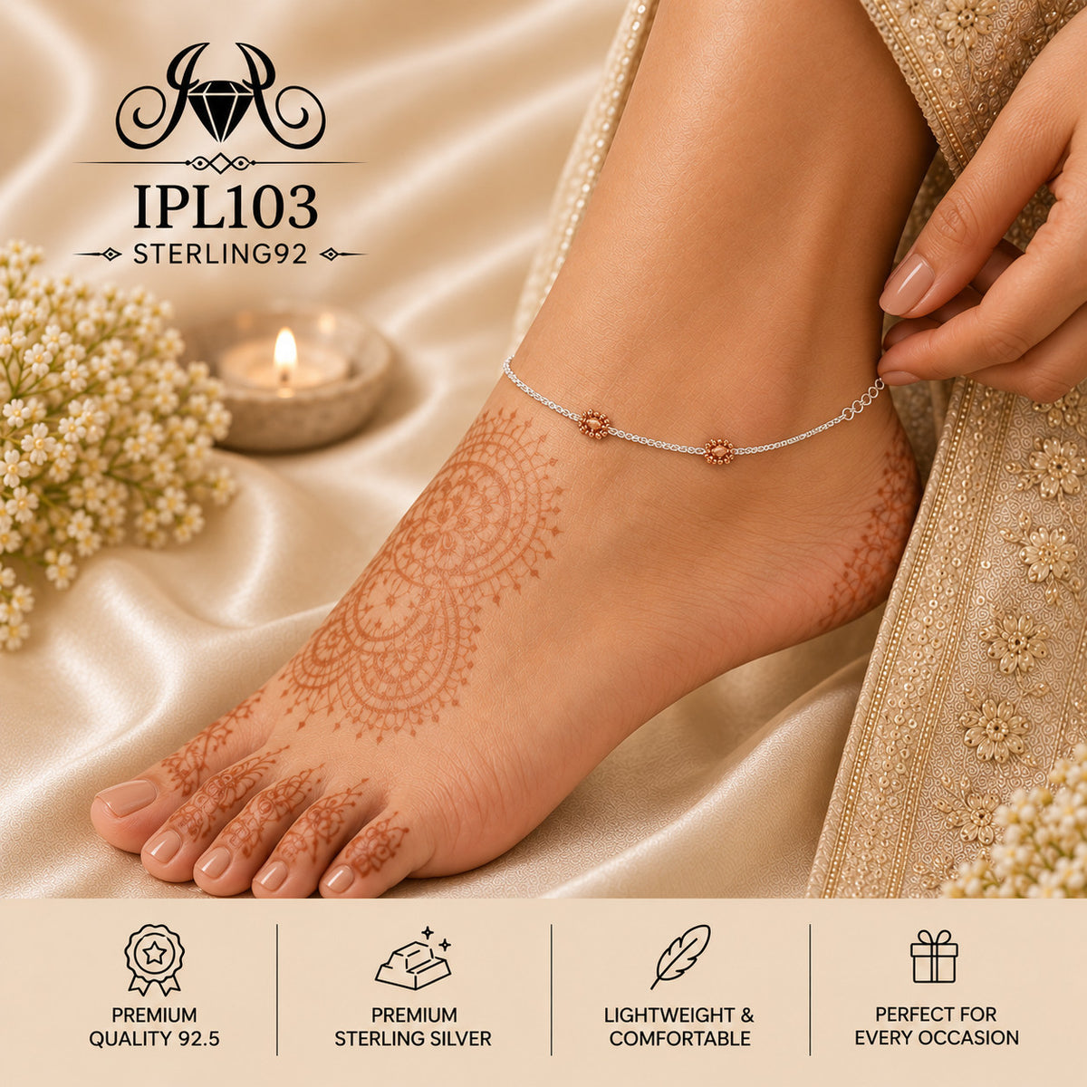 IPL103 Imported Payal wearing