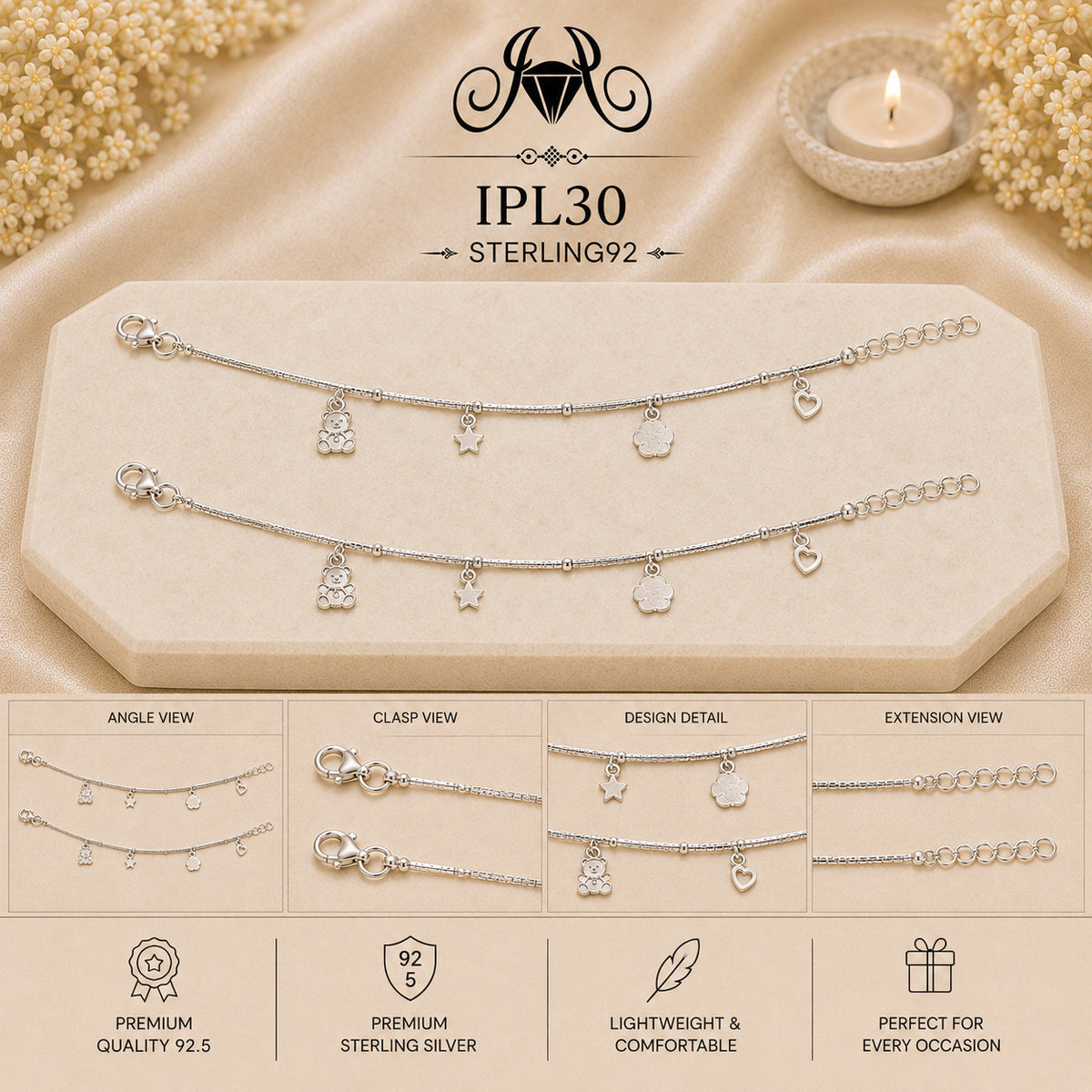 IPL30 92.5 Sterling Silver Payal Collage