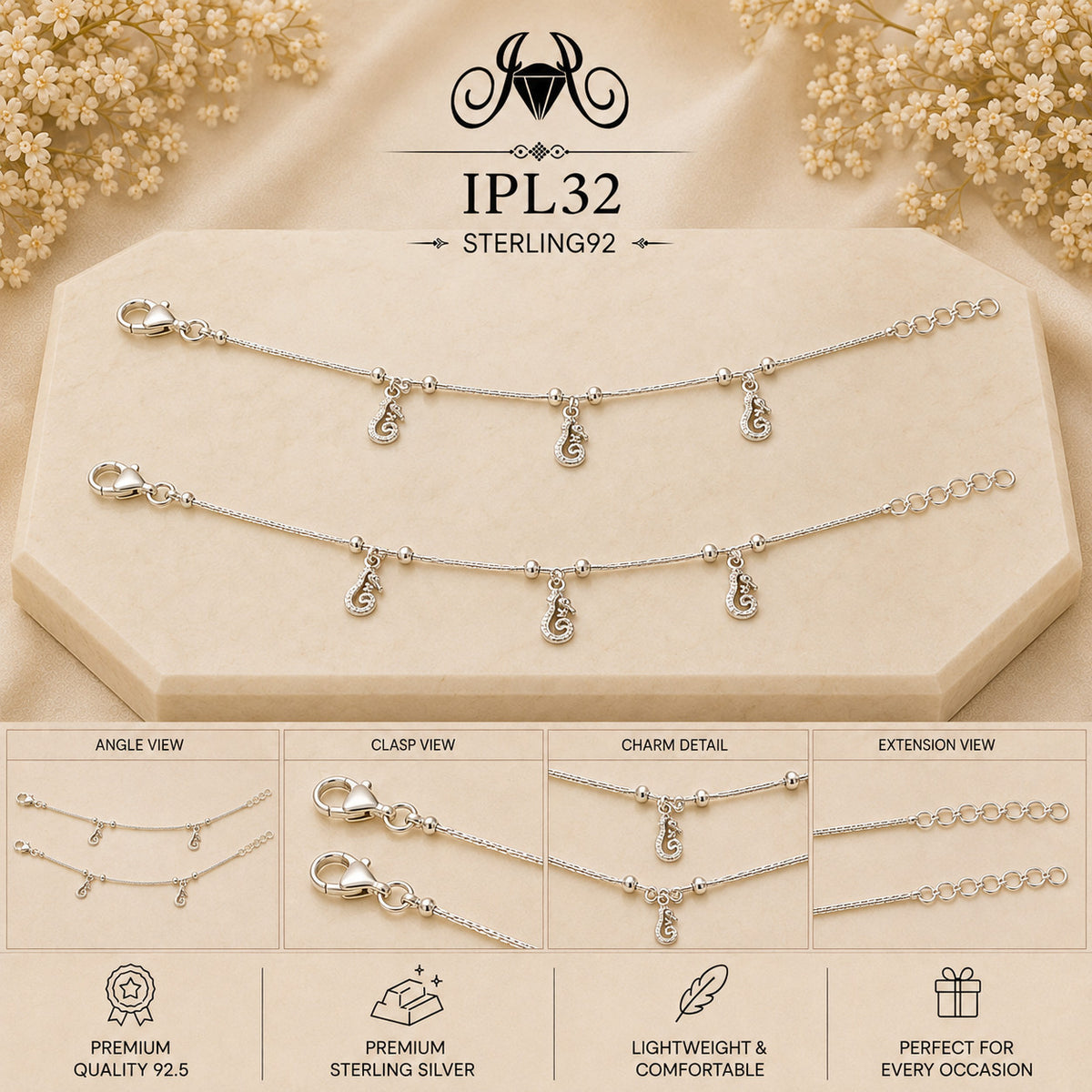 IPL32 92.5 Sterling Silver Payal Collage