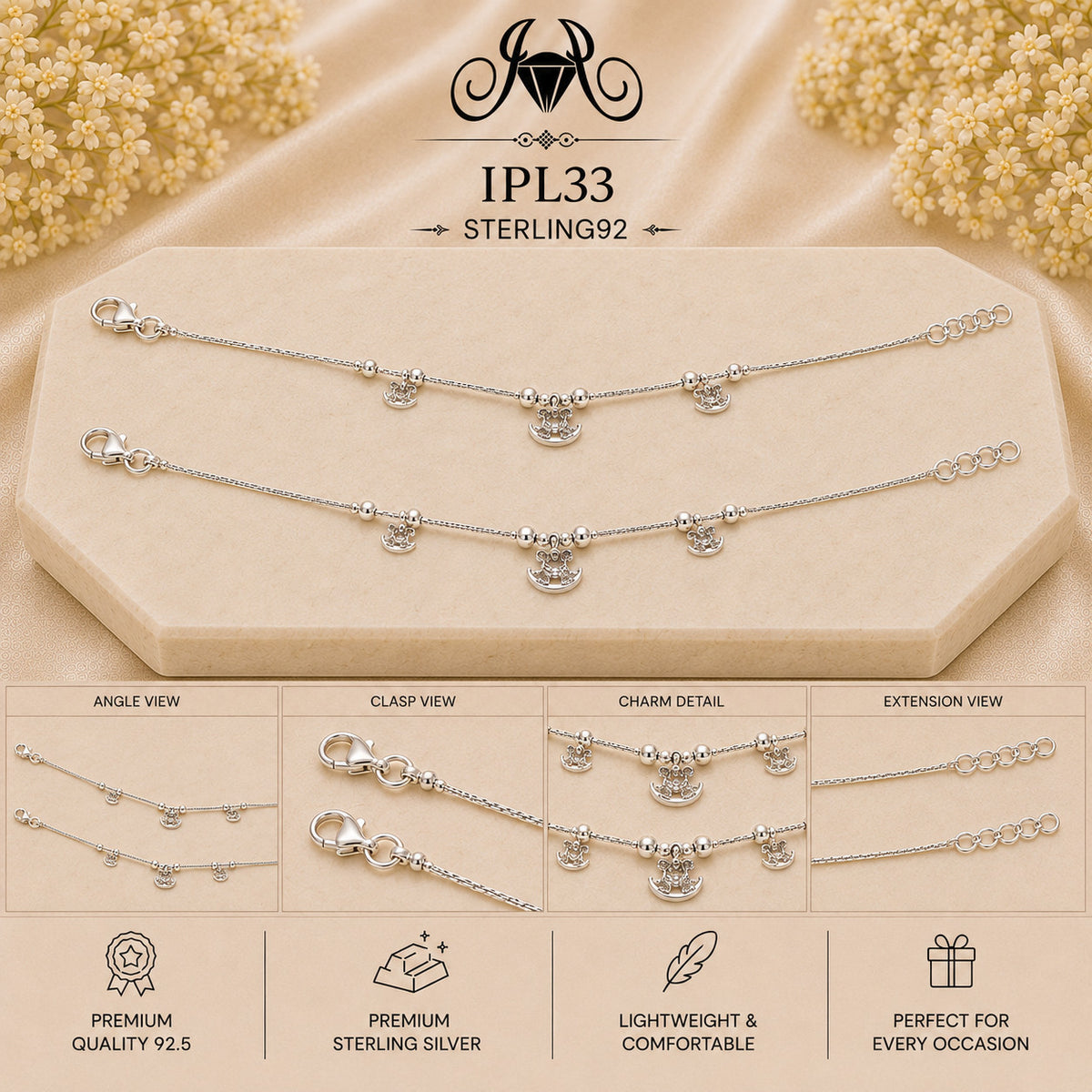 IPL33 92.5 Sterling Silver Payal Collage