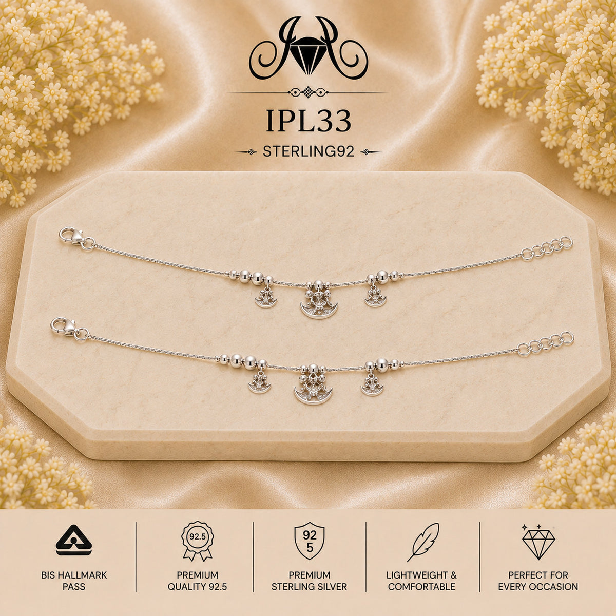 IPL33 92.5 Sterling Silver Payal Portrait