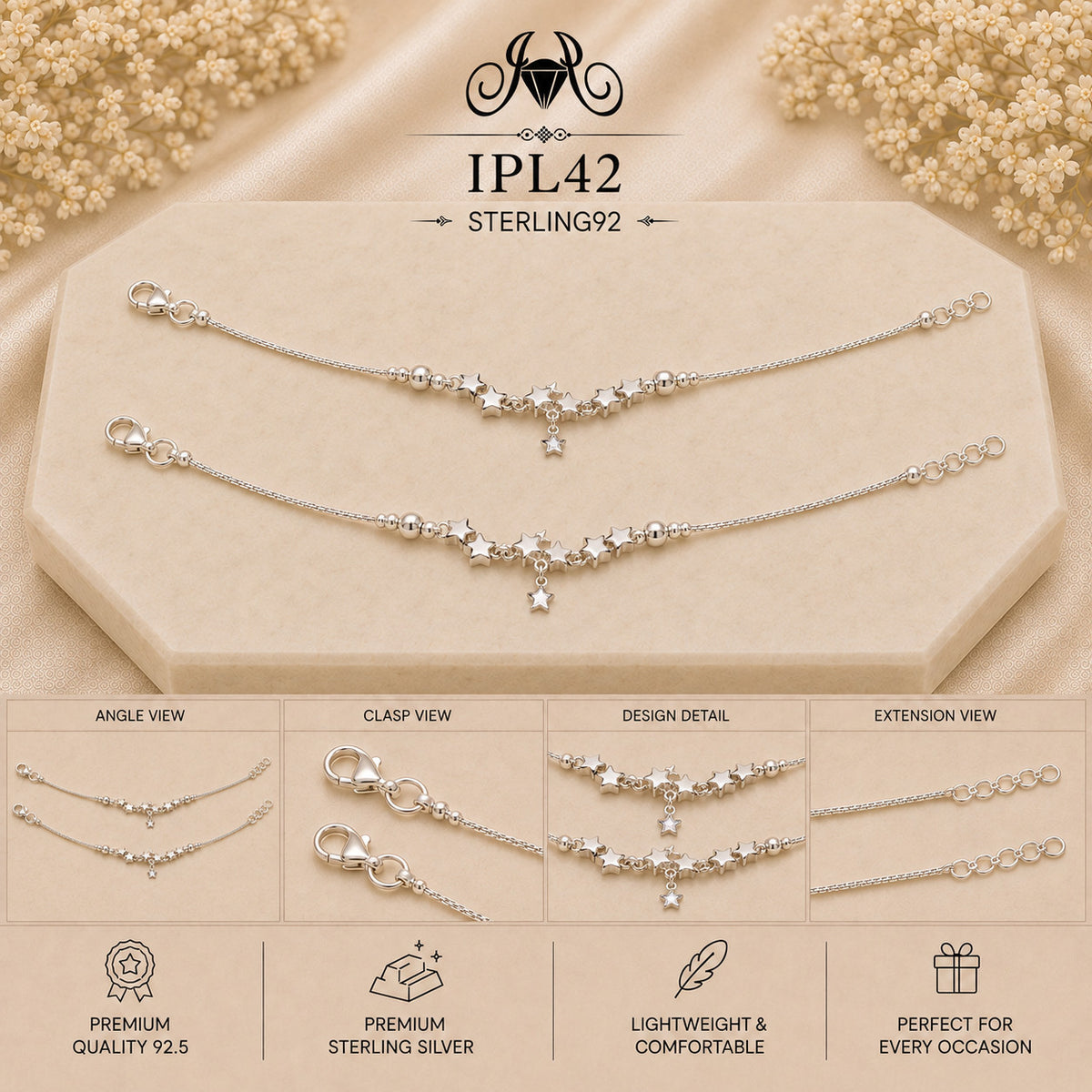 IPL42 92.5 Sterling Silver Payal Collage