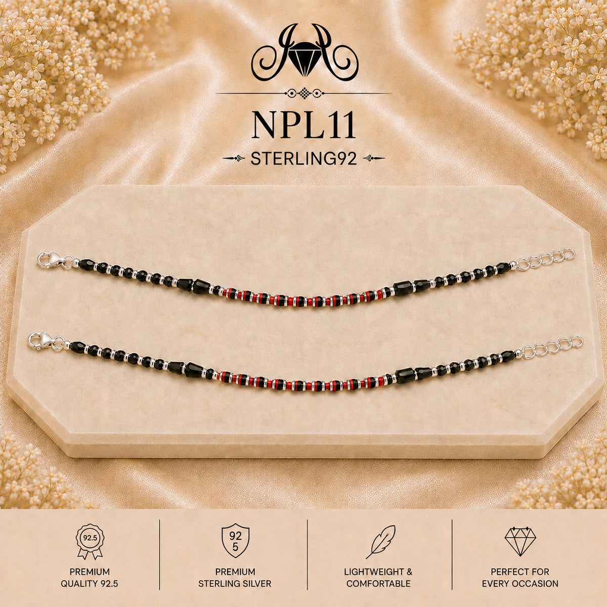 NPL11 Black Beeds Payal portrait