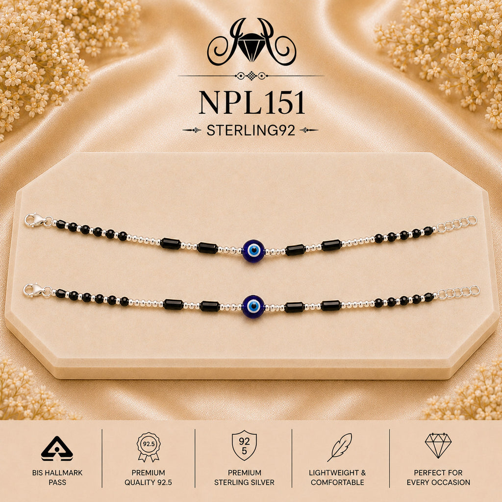 NPL151 Black Beeds Payal portrait