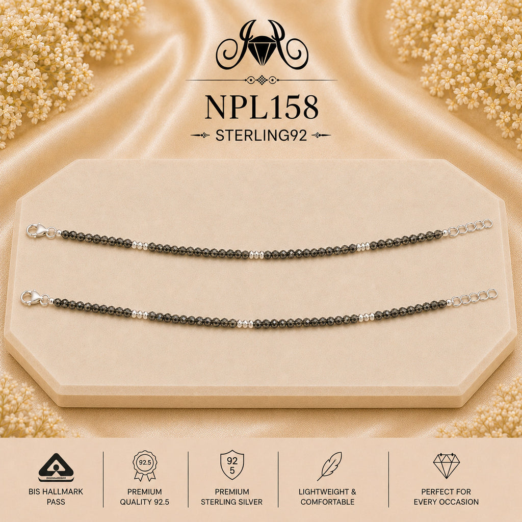 NPL158 Black Beeds Payal portrait