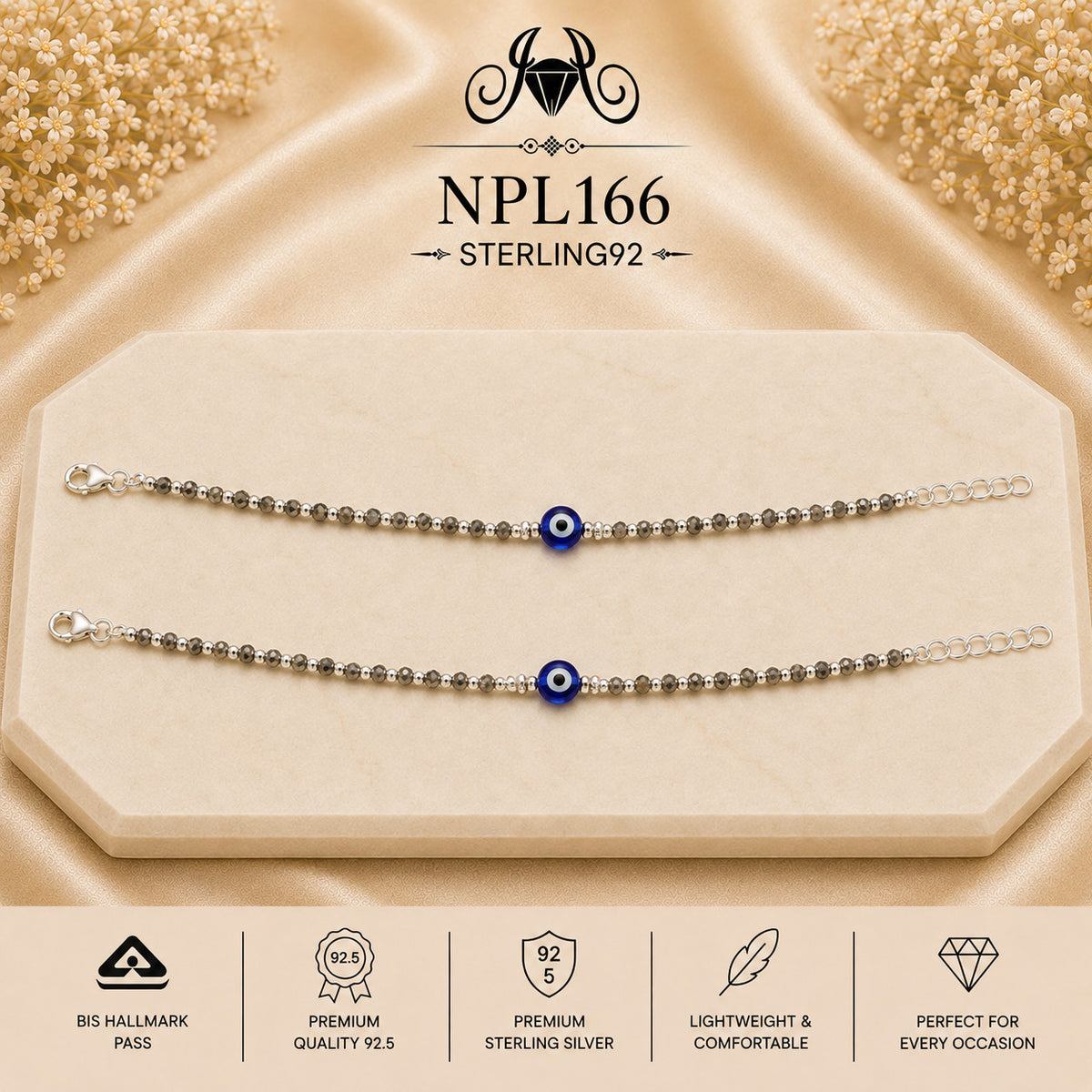 NPL166 Black Beeds Payal portrait