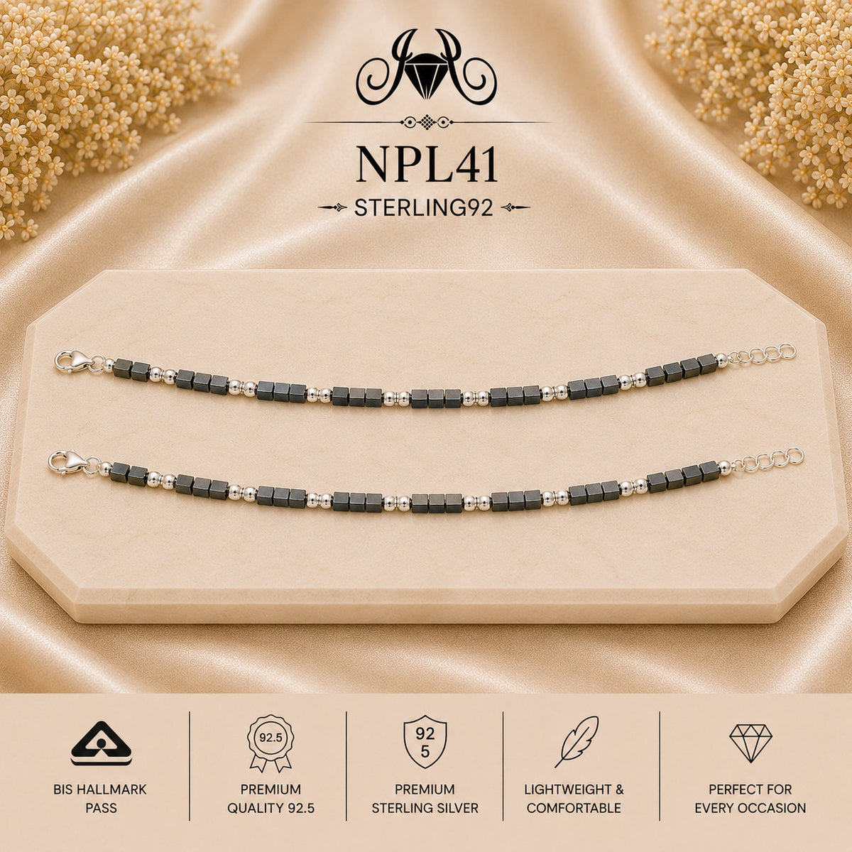 NPL41 Black Beeds Payal portrait