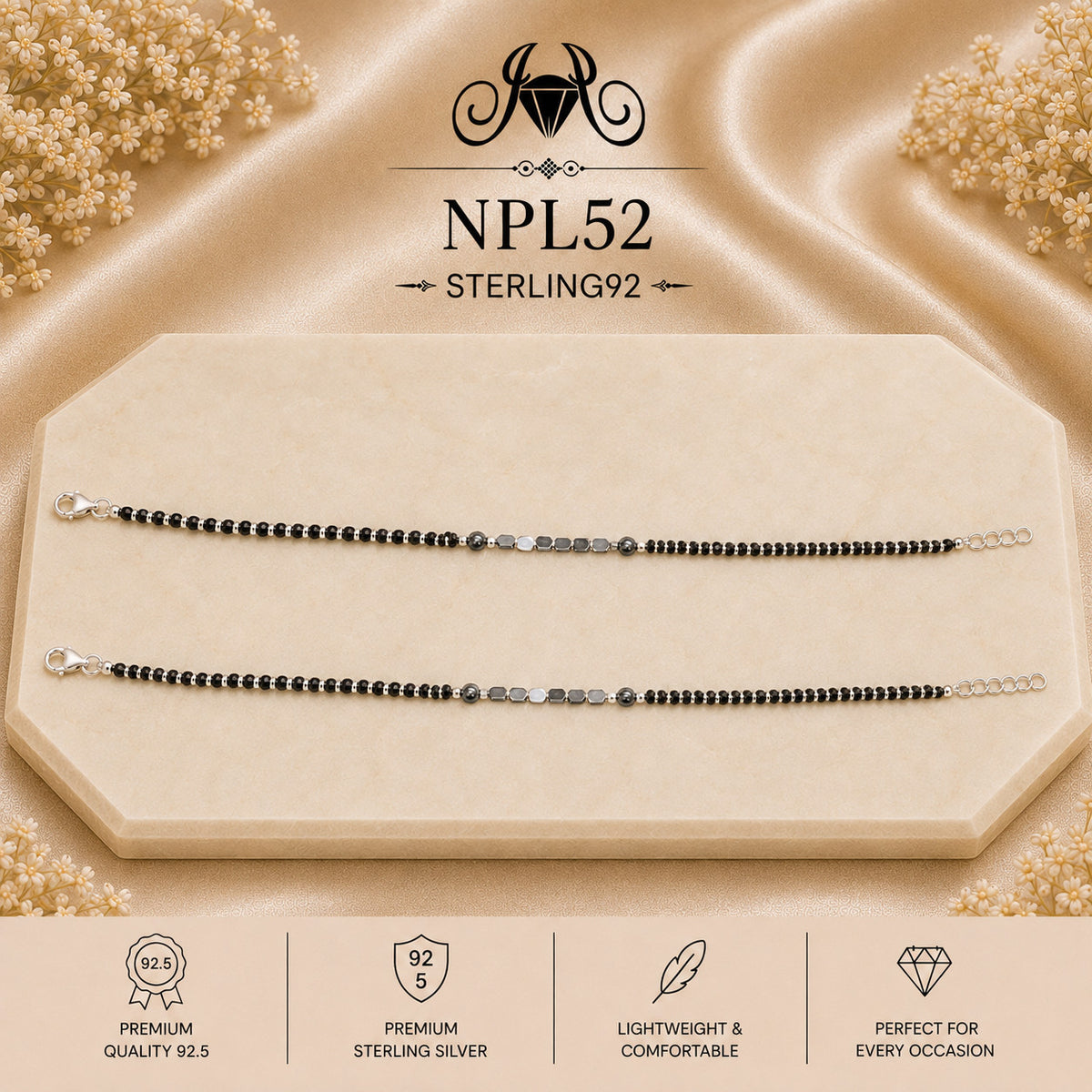 NPL52 Black Beeds Payal portrait