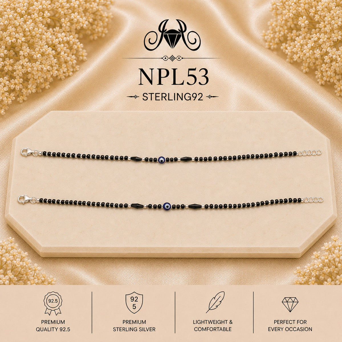 NPL53 Black Beeds Payal portrait