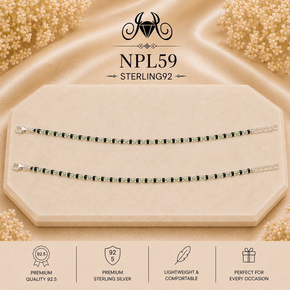 NPL59 Black Beeds Payal portrait