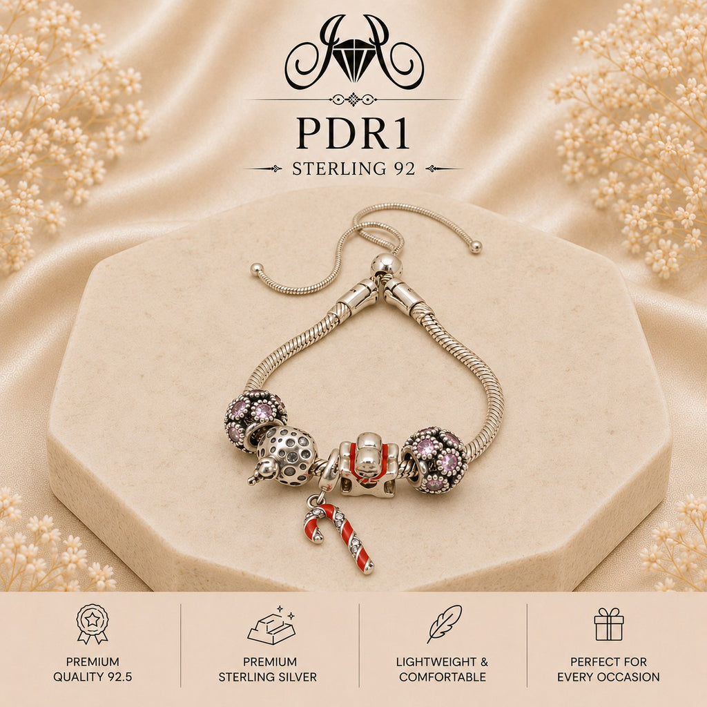 PDR1 92.5 Sterling Silver Charm Bracelet portrait