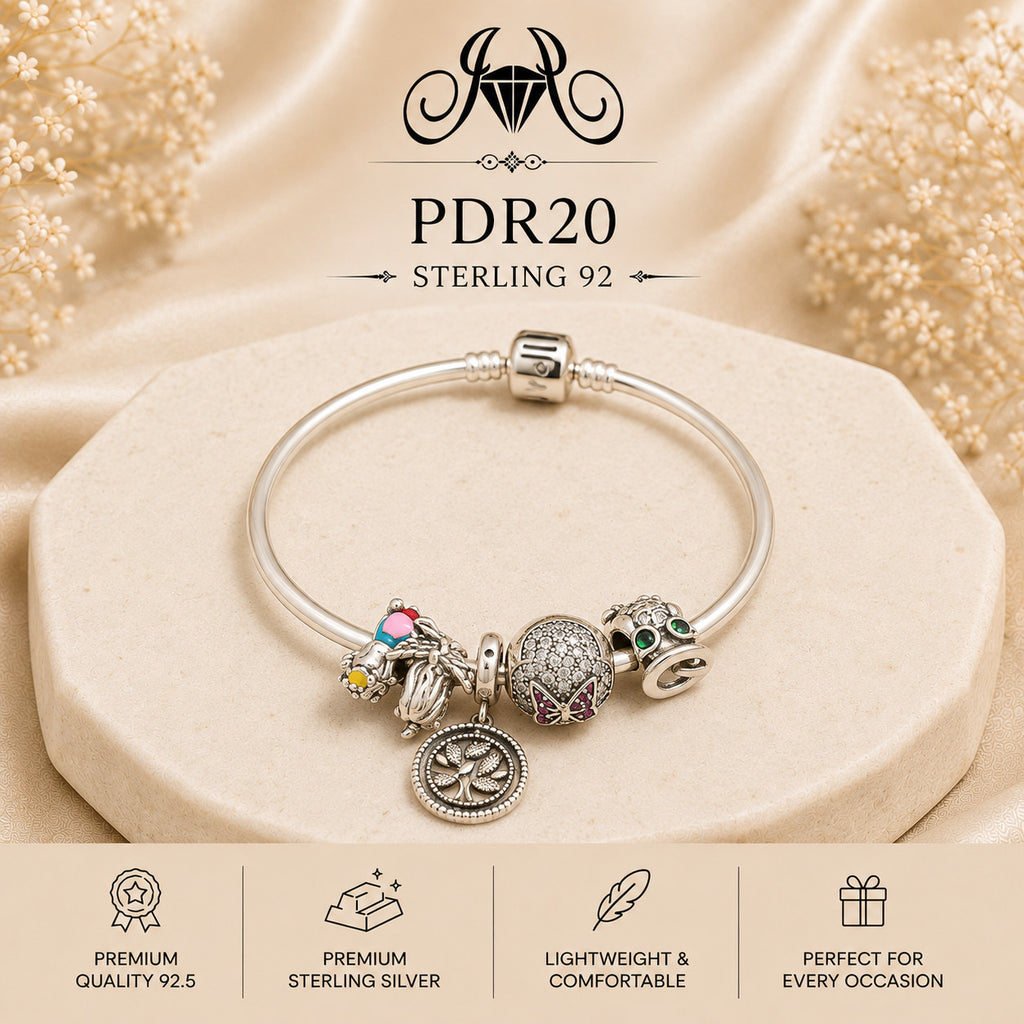 PDR20 92.5 Sterling Silver Charm Bracelet portrait