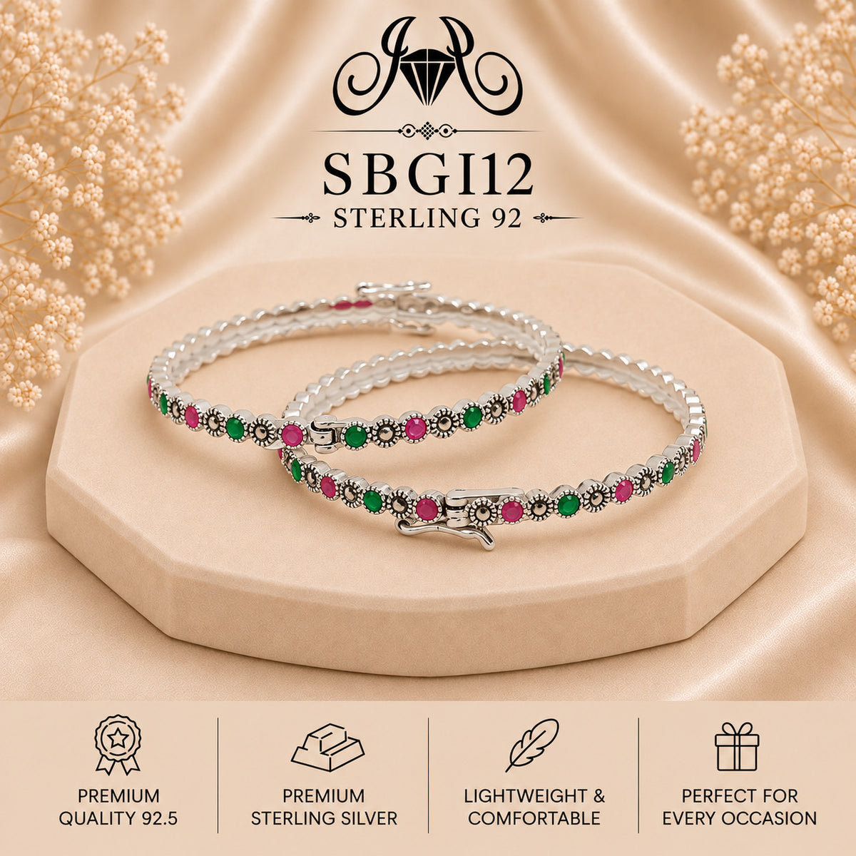 SBGI12 Sterling Silver Bangles portrait