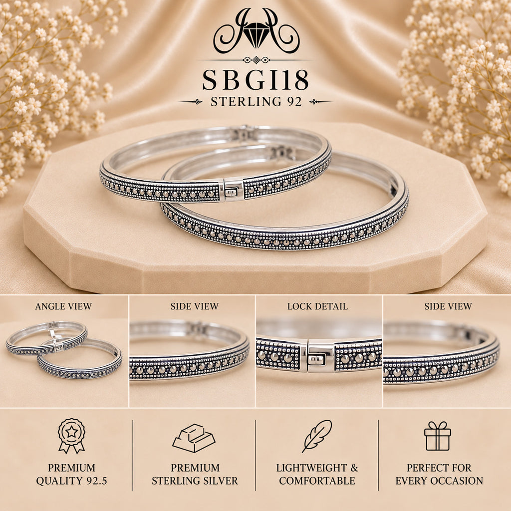 SBGI18 Sterling Silver Bangles collage