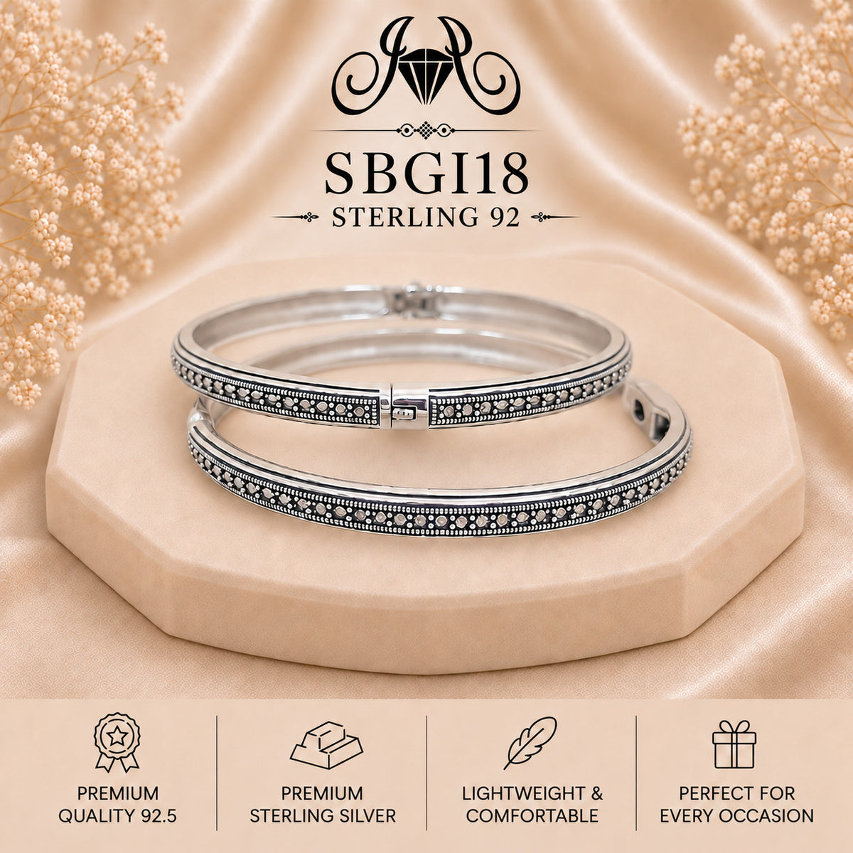 SBGI18 Sterling Silver Bangles portrait
