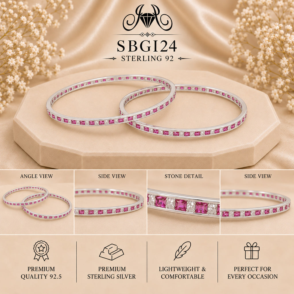 SBGI24 Sterling Silver Bangles collage