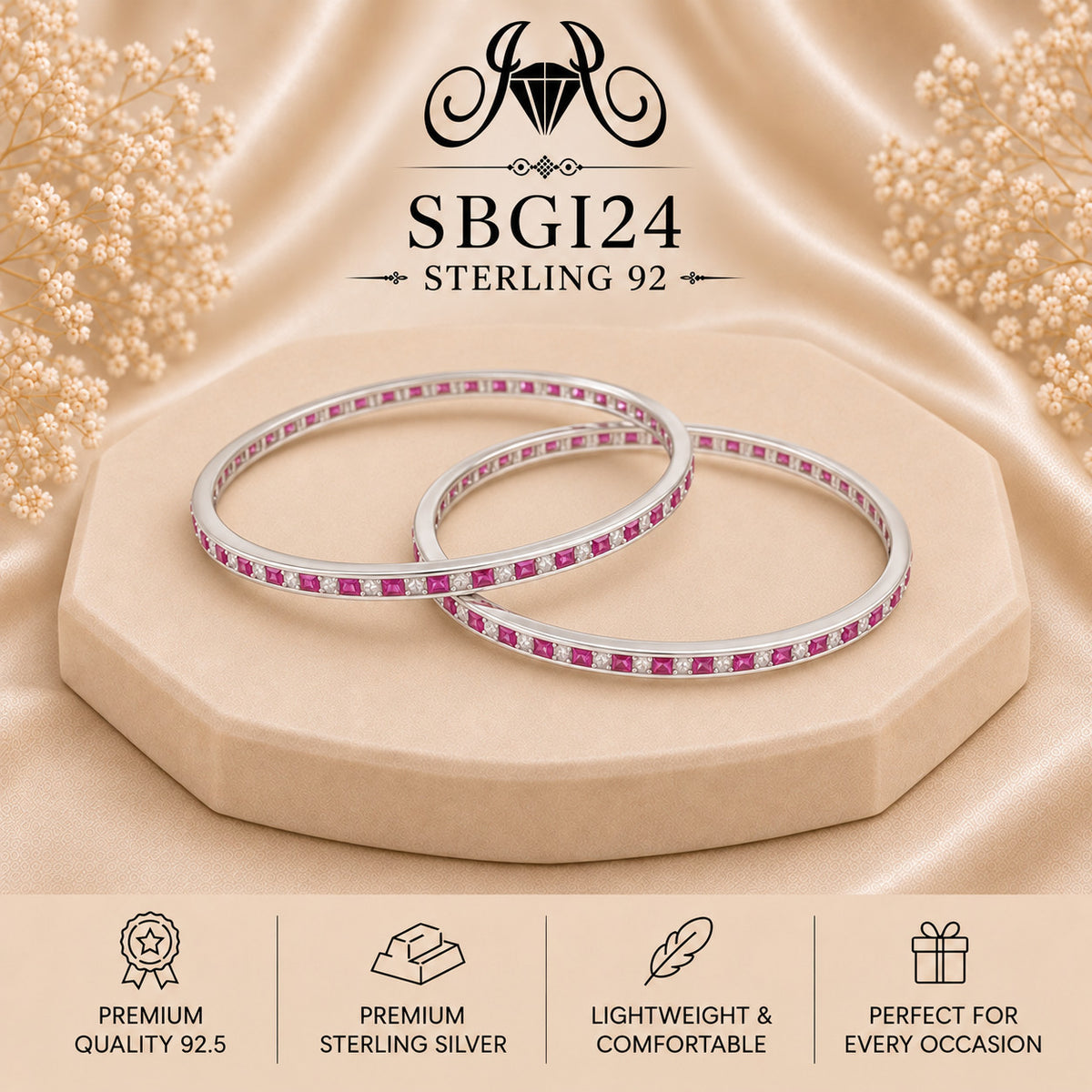 SBGI24 Sterling Silver Bangles portrait