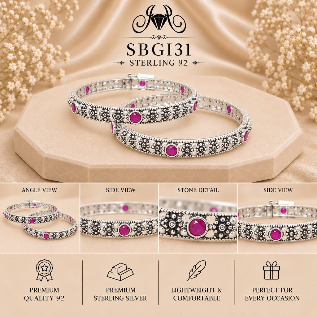SBGI31 Sterling Silver Bangles collage