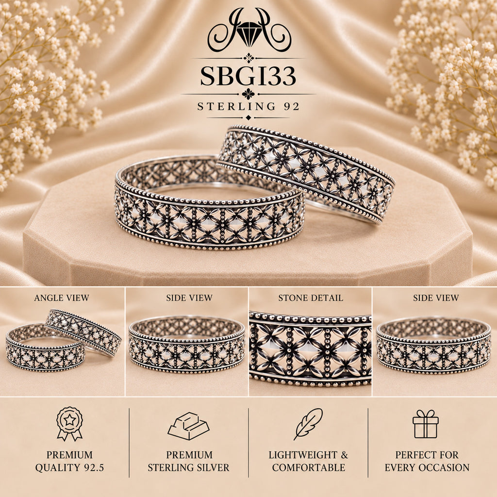 SBGI33 Sterling Silver Bangles collage