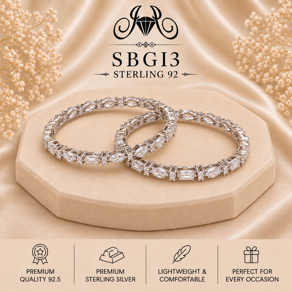SBGI3 Sterling Silver Bangles portrait