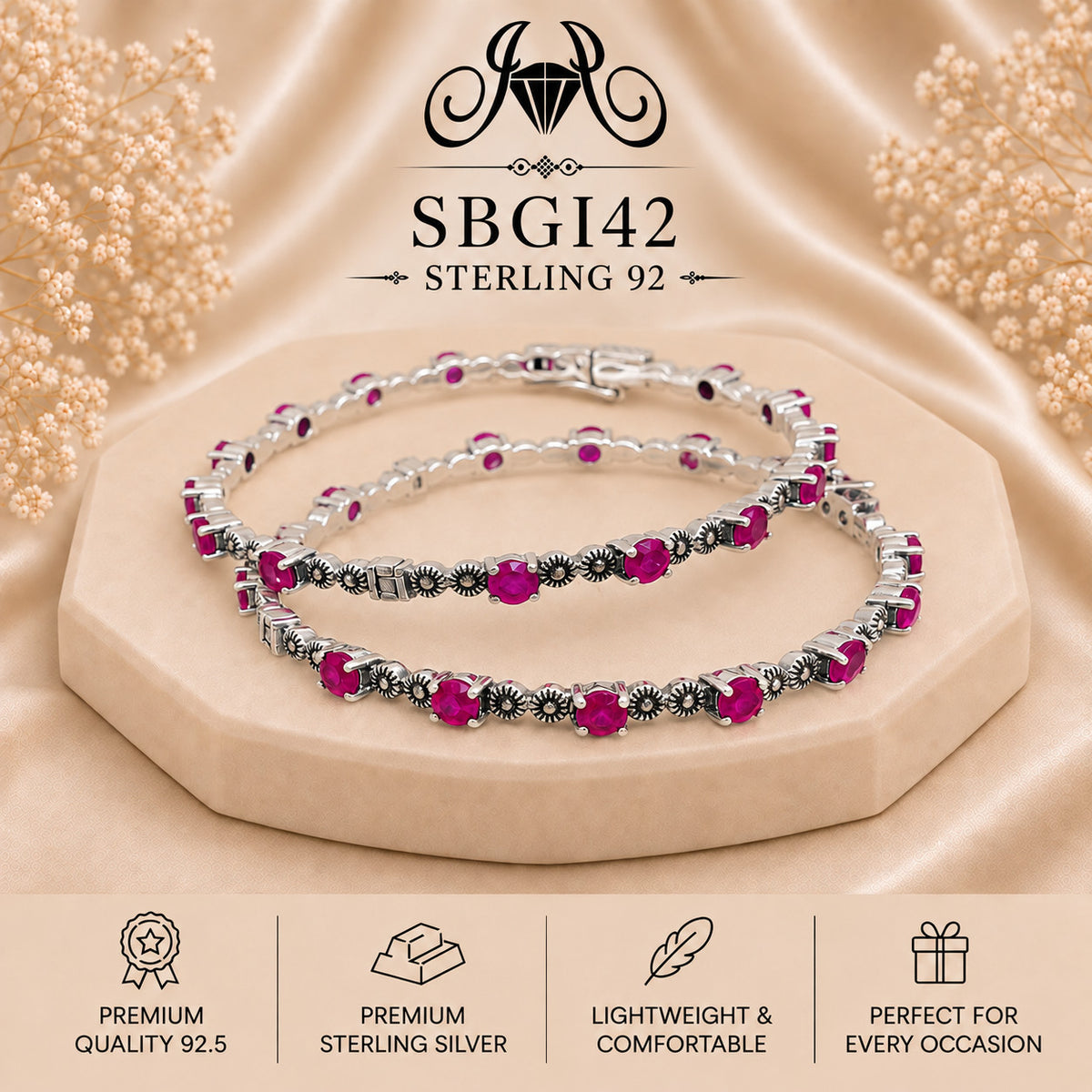 SBGI42 Sterling Silver Bangles portrait