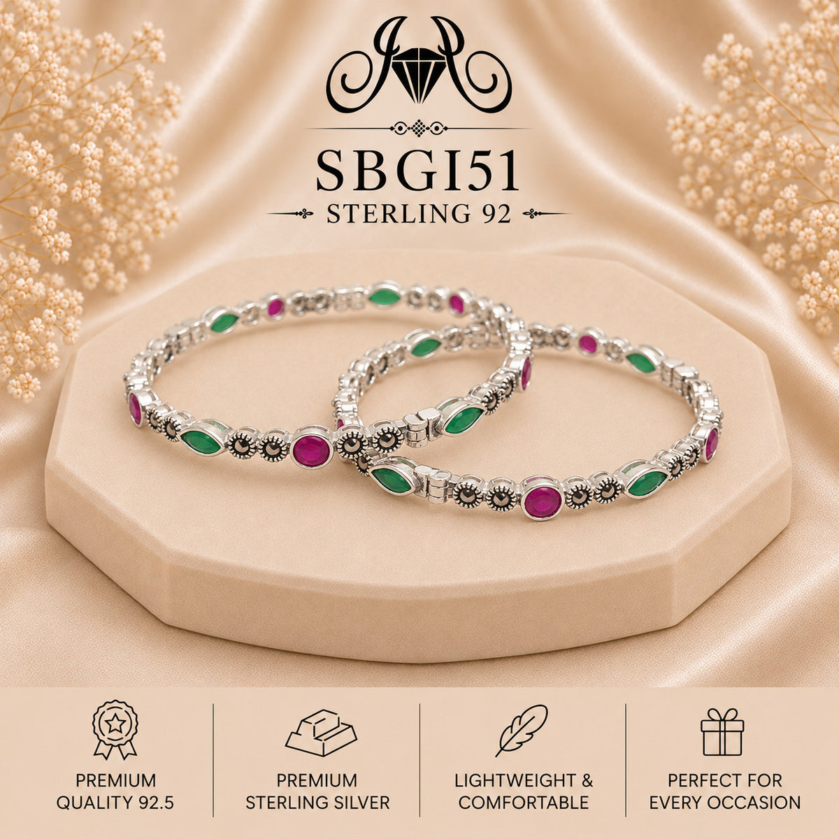 SBGI51 Sterling Silver Bangles portrait