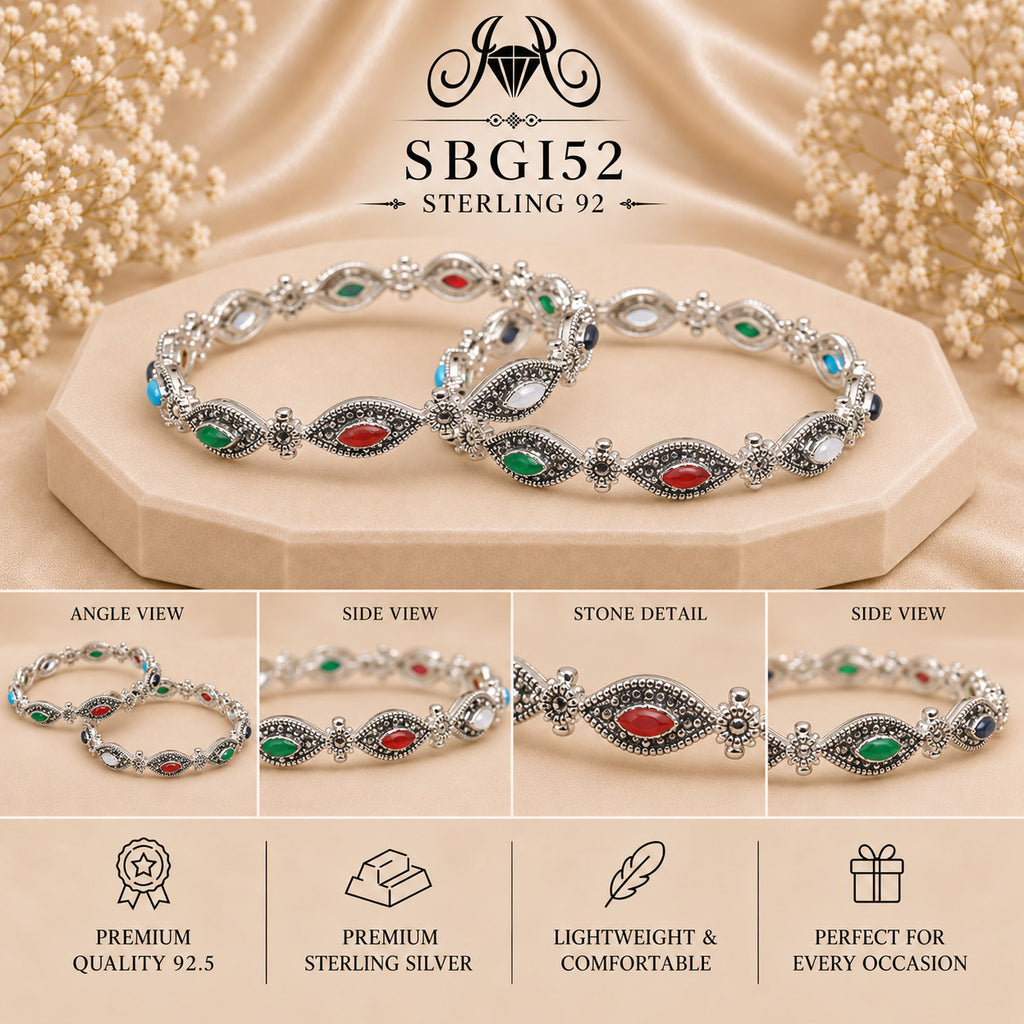 SBGI52 Sterling Silver Bangles collage