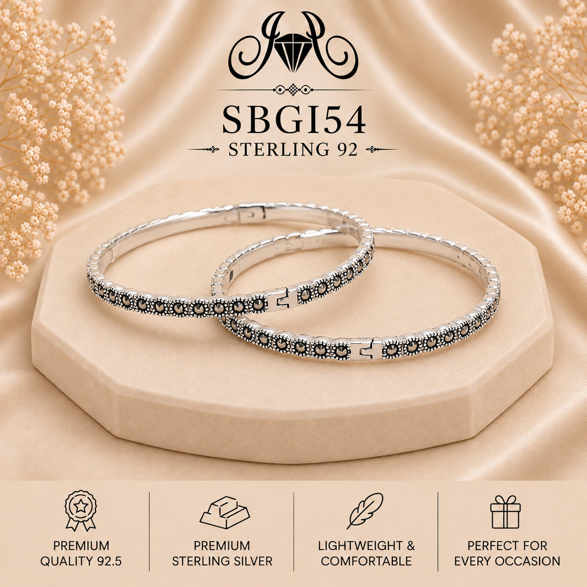 SBGI54 Sterling Silver Bangles portrait