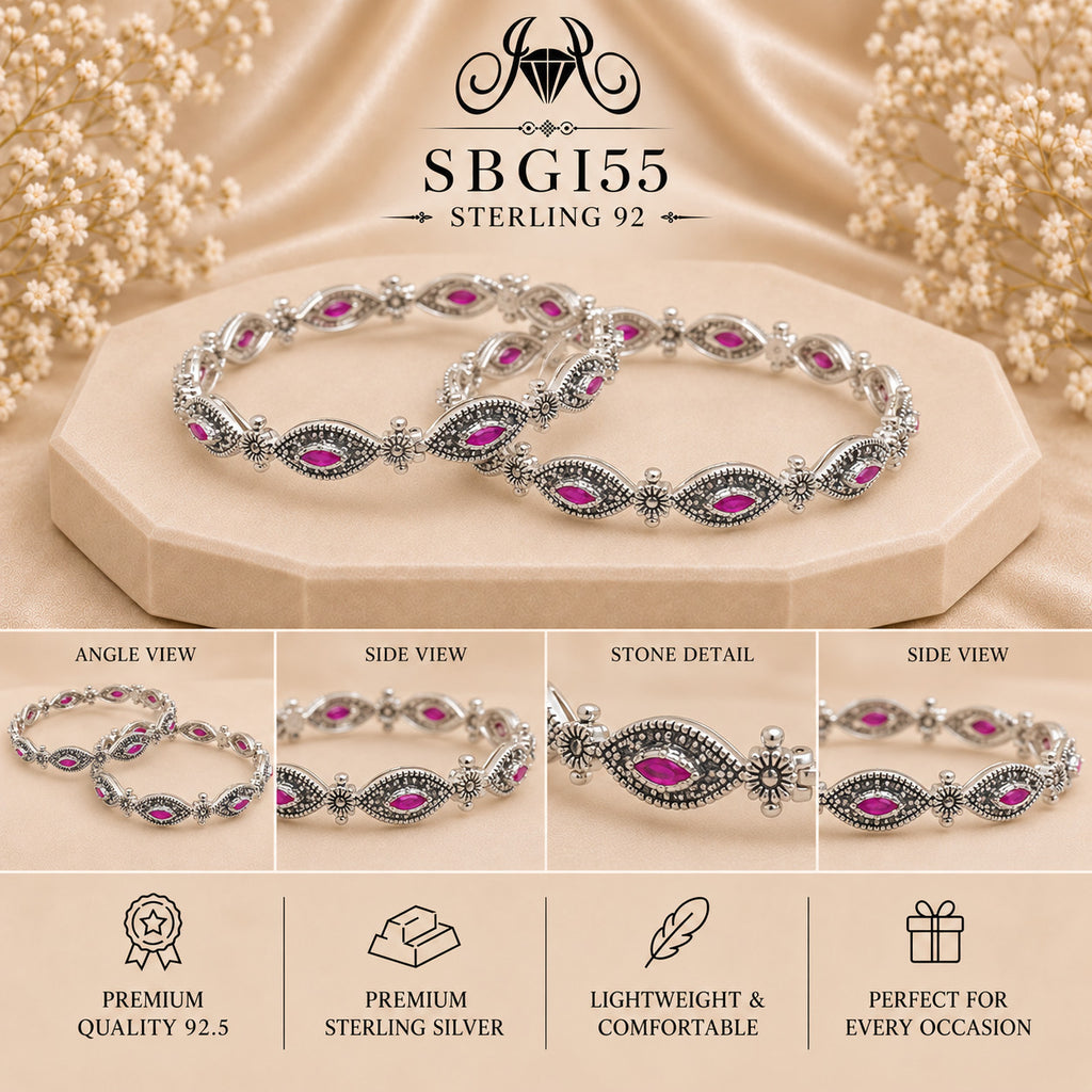 SBGI55 Sterling Silver Bangles collage