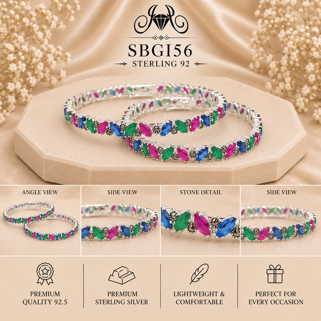 SBGI56 Sterling Silver Bangles collage