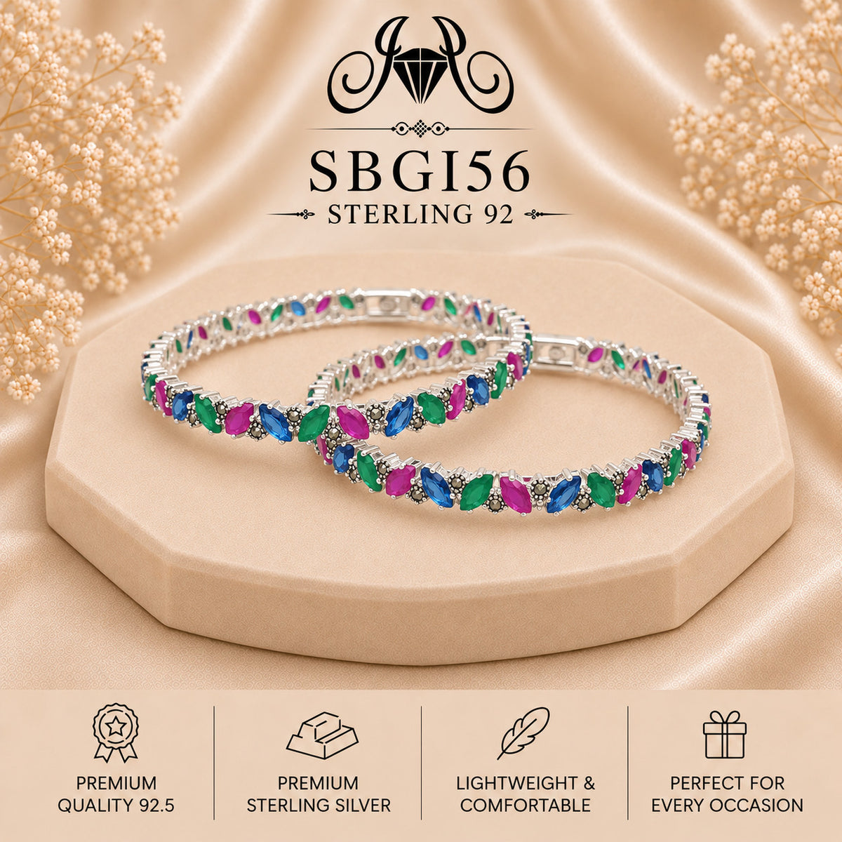 SBGI56 Sterling Silver Bangles portrait