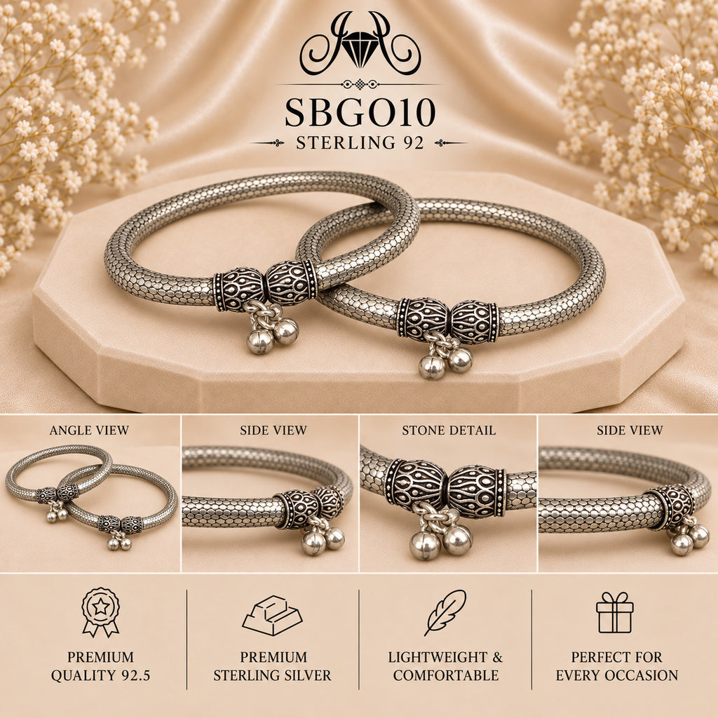 SBGO10 Sterling Silver Bangles collage