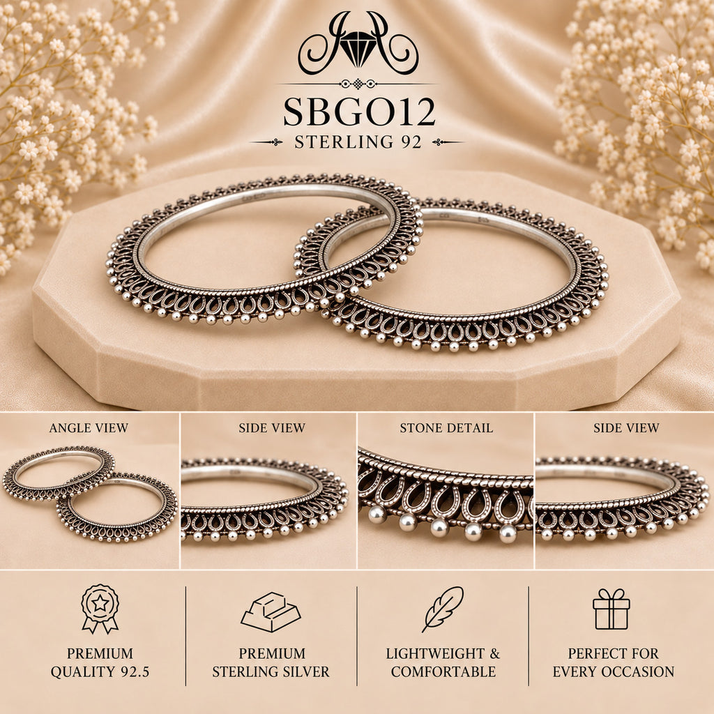 SBGO12 Sterling Silver Bangles collage