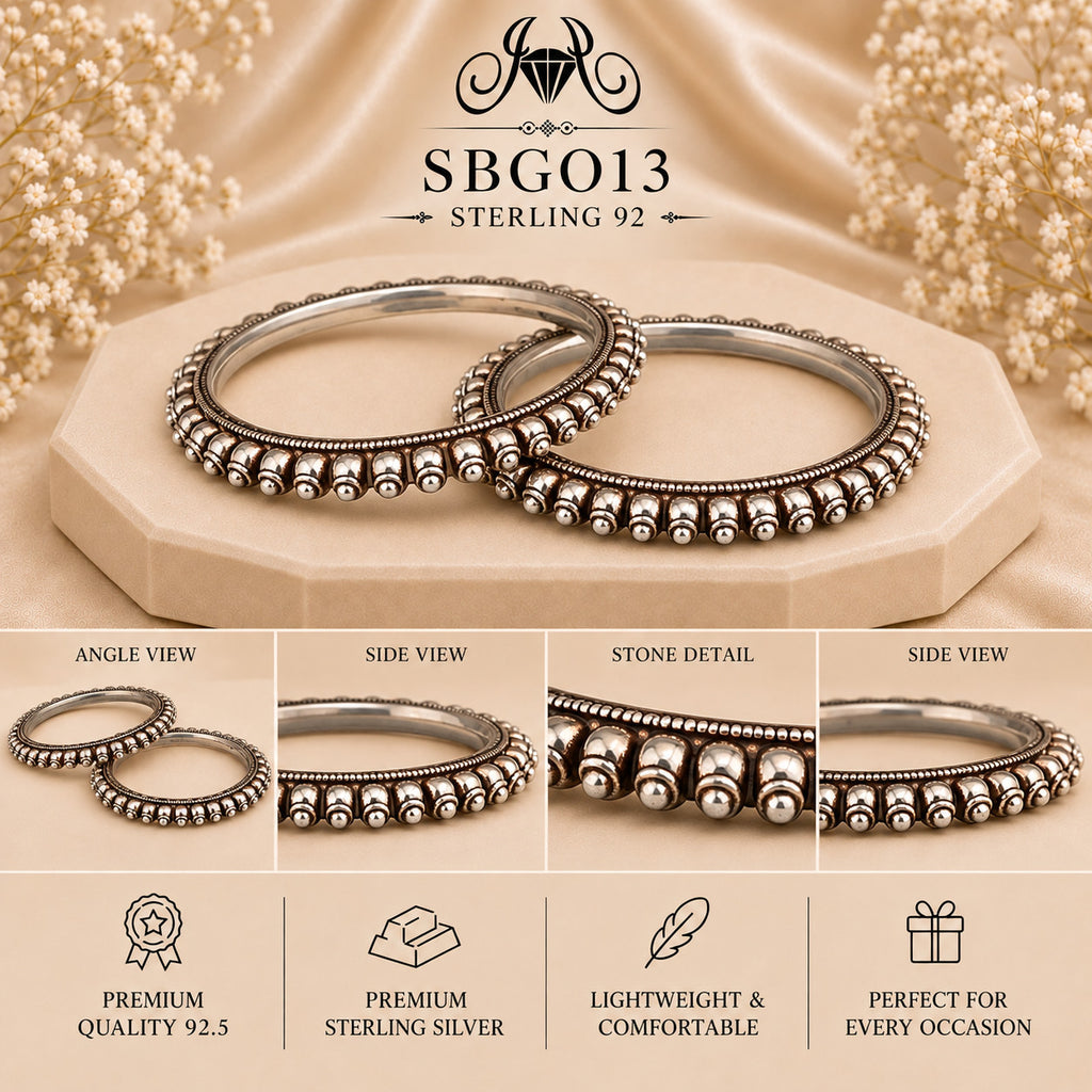SBGO13 Sterling Silver Bangles collage