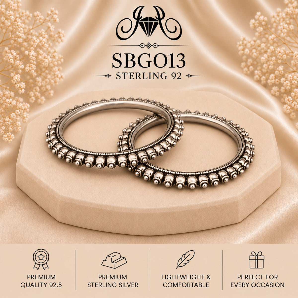 SBGO13 Sterling Silver Bangles portrait