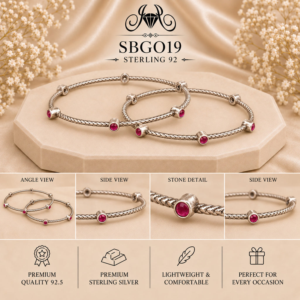 SBGO19 Sterling Silver Bangles collage